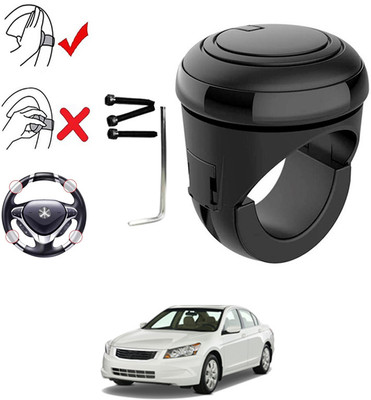 RKPSP Plastic, Silicon Car Steering Knob(Black)