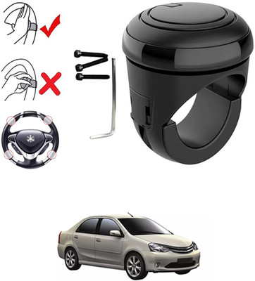 MATIES Plastic, Silicon Car Steering Knob(Black)