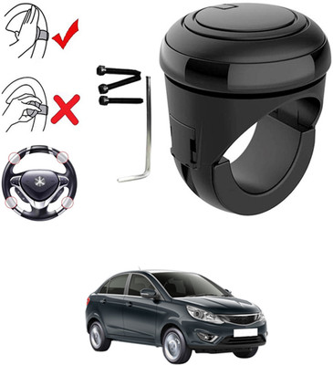 MATIES Plastic, Silicon Car Steering Knob(Black)