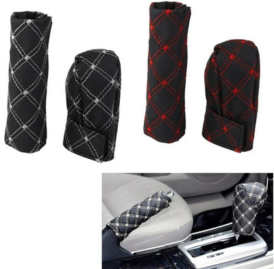 Edylinn White/Red net Gear nob Protector Gear Shifter Cover for Anti-Scratch Car Gear Knob(Multicolor)