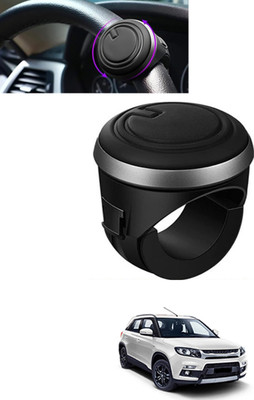 MSNP Plastic, Silicon Car Steering Knob(Black)