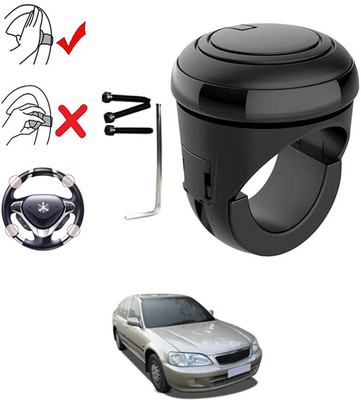 RKPSP Plastic, Silicon Car Steering Knob(Black)
