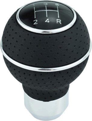 Campark Aluminum, Leather, Rubber Gear Knob(Black, Silver)