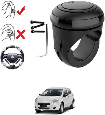 MATIES Plastic, Silicon Car Steering Knob(Black)