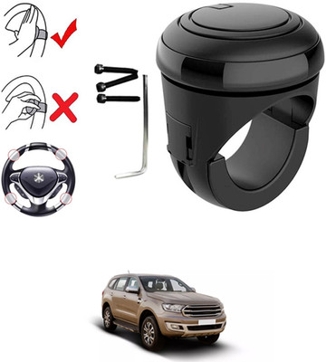 MATIES Plastic, Silicon Car Steering Knob(Black)