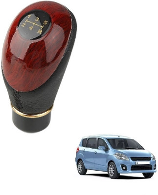 Suprozo Fancy Plastic, Leatherite, Wooden design, Maruti Suzuki Ertiga T-1 Gear Knob(Black, Brown)