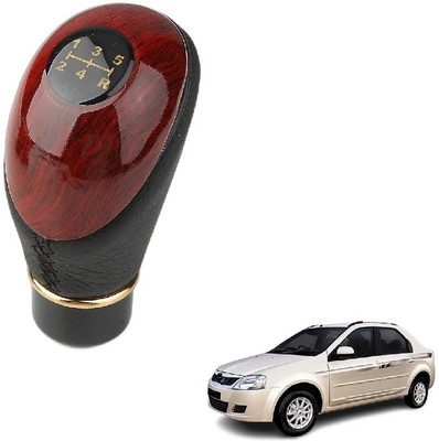 Suprozo Fancy Plastic, Leatherite, Wooden design, Mahindra Verito Gear Knob(Black, Brown)