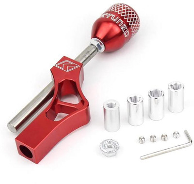 Auto MT RED JDM Gear Shift Knob + Height Lever Extension Gear Shifter Extender Kit Gear Knob(Red)