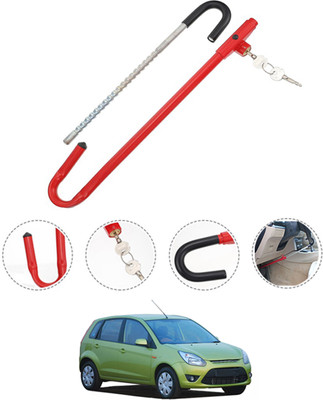 RKPSP Car Anti-Theft Security Steering Brake Pedal Lock with Adjustable Length-106 Heavy Duty Universal Fit Hassle Free Installation Secure Your Vehicle Wheel Lock