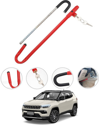 RKPSP Car Anti-Theft Security Steering Brake Pedal Lock with Adjustable Length-068 Heavy Duty Universal Fit Hassle Free Installation Secure Your Vehicle Wheel Lock
