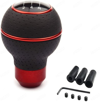graceride aluminium, leatherette Gear Knob(Black, Red)