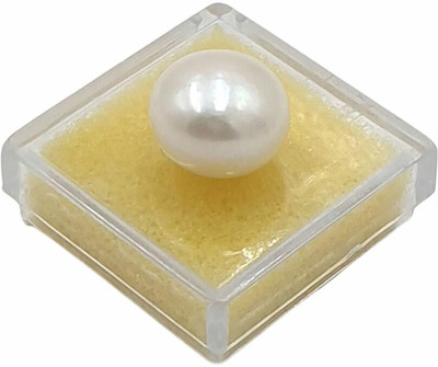 Sahiba Gems White Cut Natural Pearl Gemstone(14.25 carat)