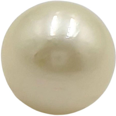 Sahiba Gems White Cut Natural Pearl Gemstone(7.4 carat)