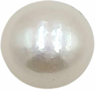 Sahiba Gems White Cut Natural Pearl Gemstone(5.34 carat)