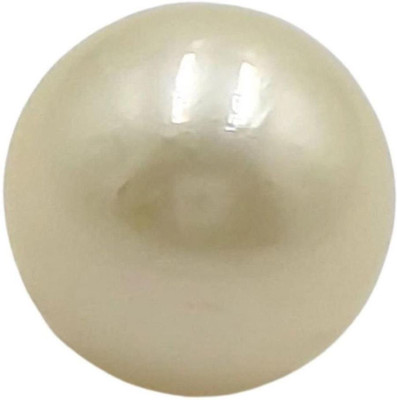 Sahiba Gems White Cut Natural Pearl Gemstone(7.4 carat)