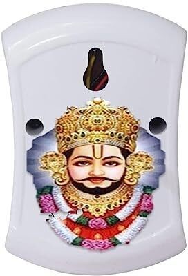 KH khatu Shyam ji Continuous Chanting Mantra Devotional Bell Just Plug & Play Plastic Pooja Bell(White)