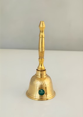 Vikram Metal Brass Pooja ganti | Brass pooja Bell | 9 cm Height Brass Pooja Bell(Pink, Pack of 1)