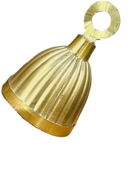 Dhanuka Dhanuka Beautiful Home Decoractive Worship Bell Brass Pooja Bell(Gold, Pack of 1)
