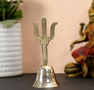 Hitika creation pooja bell Brass Pooja Bell(Gold, Pack of 1)