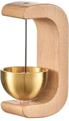 Get Toys Wooden Wall Hanging Brass Bell / Decorative Doorbell Brass Decorative Bell(Gold, Pack of 1)