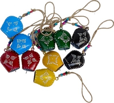 KHUSUBHDECOR kd4429 Iron Cow Bell(Blue, Yellow, Green, Red, Black, Pack of 10)