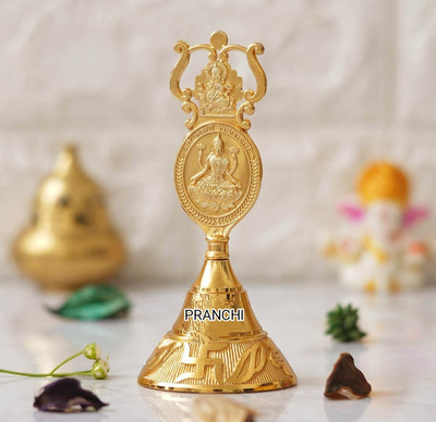 pranchi artware Aluminium Pooja Bell(Silver, Gold)