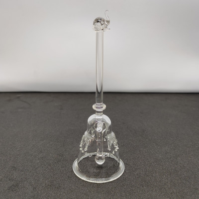 Business Class Pooja Bell -NZX98 Glass Pooja Bell(White, Clear, Pack of 1)