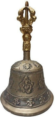 NEW INDIA METAL EMPORIUM Om Ganesh Pooja Bell with Beautiful Handle Brass Pooja Bell(Pack of 1)