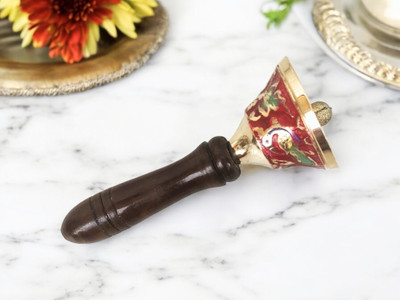 amishi blissful decor Peacock Design Pooja Bell Ghanti for Home and Temple Use for Festival Brass Brass Pooja Bell(Pack of 1)