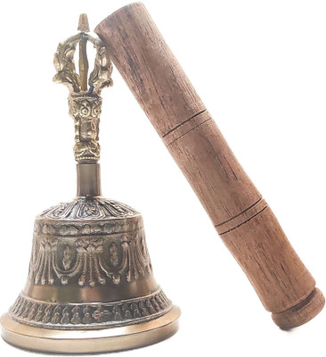 Plus Value Feng Shui Tibetan Om Bell Brass Feng Shui Bell(Pack of 1)