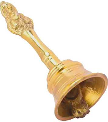 NEETU Brass Temple Bell with Deity Sculpture Copper Pooja Bell(Gold, Pack of 1)