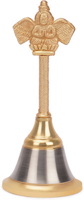pranchi metals Aluminium Pooja Bell(Silver, Gold, Pack of 1)