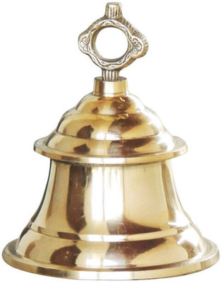 Mahita Collections Pooja Bell | Ghanta 1.525Kg Brass Pooja Bell(Gold, Pack of 1)