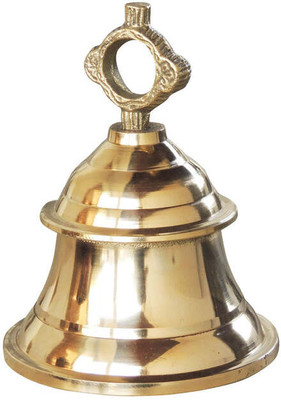 Mahita Collections Pooja Bell | Ghanta 1.115Kg Brass Pooja Bell(Gold, Pack of 1)