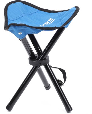 Strauss Folding & Portable Camping Chair | Tripod 3 Legged Hiking, Beach Stool (Small) Chair(Blue (1))
