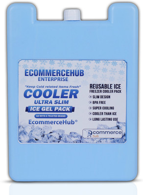 Ecommercehub Reusable Ice Gel Pack Ultra Slim Design Cooling Gel Pack Used for Cold Carrier, Beverage Cooler, Picnic/Outdoor Cooler Accessories(Blue, 0.5 L)