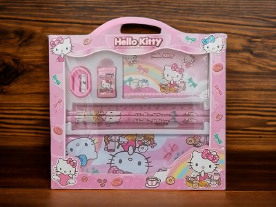 RAGVEE Hello kitty stationery set art metal pencil boxes (Set of 1, Pink) Geometry Box(Pink)