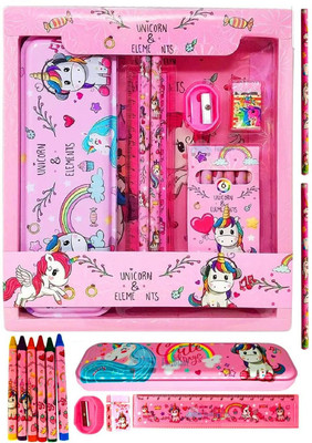 TECHNOCHITRA Unicorn Stationery Gift Set Geometry Box(Multicolor)