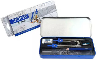 DOMS Mathematical Drawing Instrument Box Geometry Box(White)