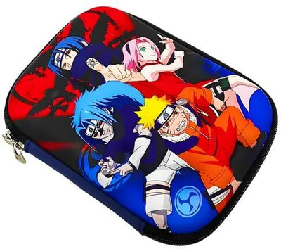 RHINETOYS 3D Naruto Character Pencil Case, Multicolour Polyester Stationery Pouch Geometry Box(Multicolor)