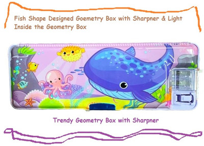 SBE GEOMETRY BOX/CASE INSIDE FLASH LIGHT AND INBUILD SHARPER Geometry Box(Multicolor)