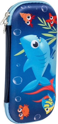 ALCANTARA Fish Nature Art Canvas Pencil Box(Set of 1, Multicolor)