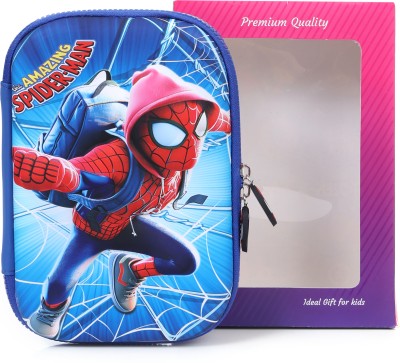 DADO Spider Man Pen & Pencil Case for Boys & Girls, Pencil Pouch for Kids Art EVA Geometry Box(Blue)