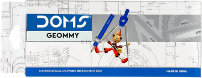 DOMS Geommy Mathematical Drawing Instrument Geometry Box, Pack of 1 (DM8425) Geometry Box(Multicolor)