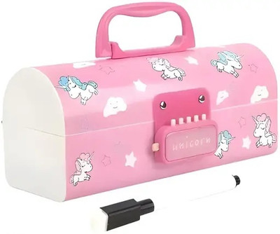 ZAKURA Pink Unicorn Double lock geometry Geometry Box(Pink)