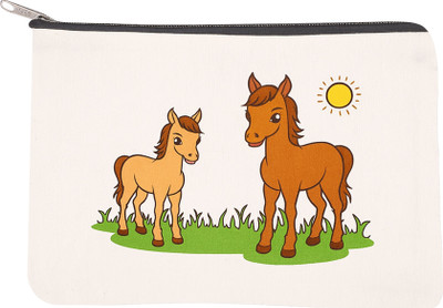 pourezyindiaprivatelimited India Horse Printed Colour Pencil Pouch – Multipurpose Stationery Bag Geometry Box(Multicolor)