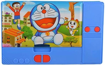 Parseed Jumbo Compass Box for children, with sharpener for Birthday Return Gift Doraemon Art Plastic Pencil Box(Set of 1, Multicolor)