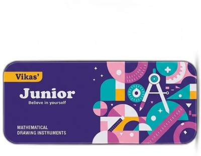 Vikas Junior Mathematical Drawing Toolkit Geometry Box(Multicolor)