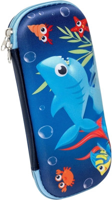 ALCANTARA Fish Nature Art Canvas Pencil Box(Set of 1, Multicolor)