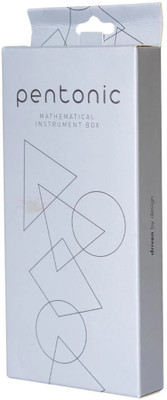 Pentonic Mathematical Instrument Box | Sturdy & Rust Resistant Geometry Box(Silver)